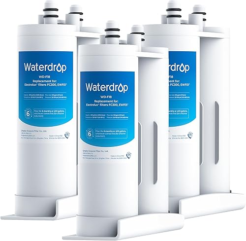 Waterdrop Repuesto para filtro de agua para refrigerador EWF01®, FC-300, FC300, EFF-6018A, 241988703, 3 filtros (el paquete puede variar)