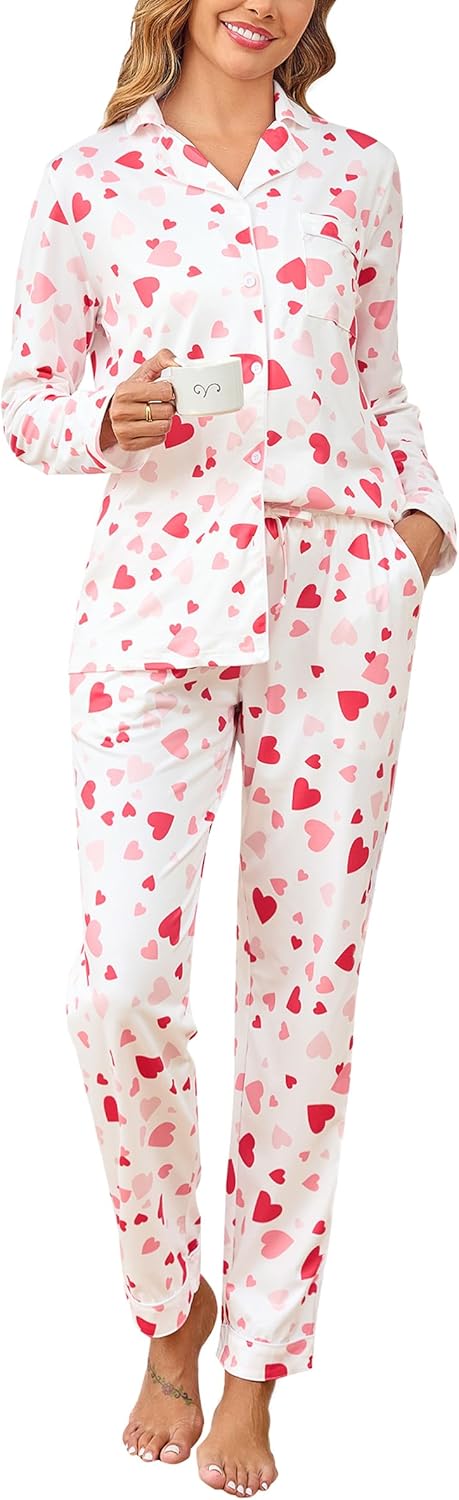 iClosam Christmas Family Matching Pajamas Long Sleeve Button Down Pj Set Festival Party Sleepwear