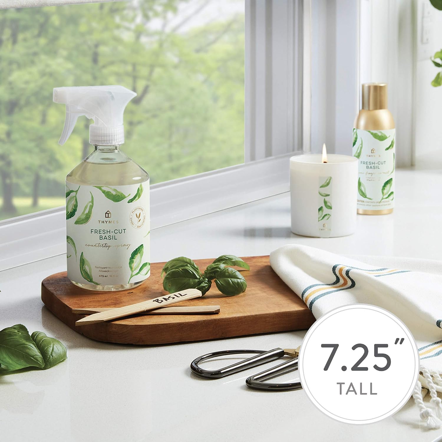 Thymes Countertop Spray - 16.5 Fl Oz - Fresh-Cut Basil
