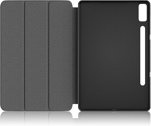 Miniatura 9 de Funda para Lenovo Tab p12 12.7 pulgadas 2023 TB-370FU, carcasa trasera de TPU suave delgada inteligente con cubierta de soporte multiángulo para