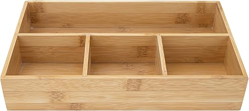 Miniatura 4 de Mind Reader Estación de aperitivos para condimentos, organizador de encimera, dispensador, cocina, rayón de bambú, 8 pulgadas de largo x 13 pulgadas