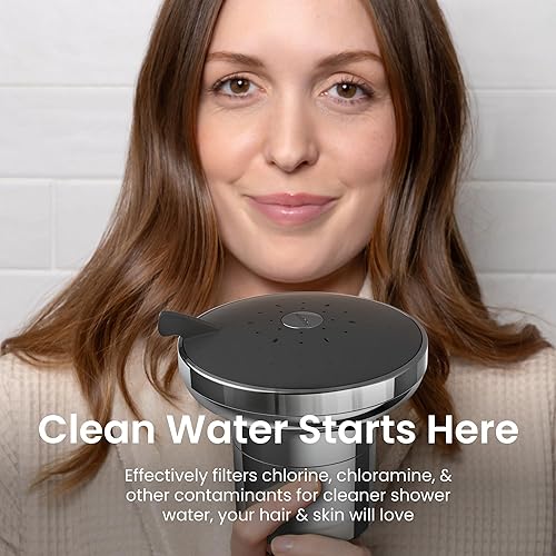 Miniatura 5 de AquaTru Shower - Filtro de ducha de alta presión que elimina las impurezas del agua dura para apoyar la piel saludable, cuero cabelludo, cabello,