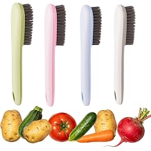 4 Pieces Potato Scrub Brush, Vegetable Scrubber Brush with Handle Veggie Wash Brushes Potato Scrubber for Cleaning Vegetables Carrots and Fruits Mixing Colors
