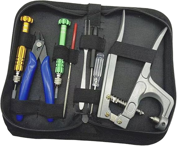 kowaku Badminton Racket Stringing Tool Set - Grommet Replacement Pliers, String Protector, Universal Stringing Clamp for Racket Repair & Maintenance