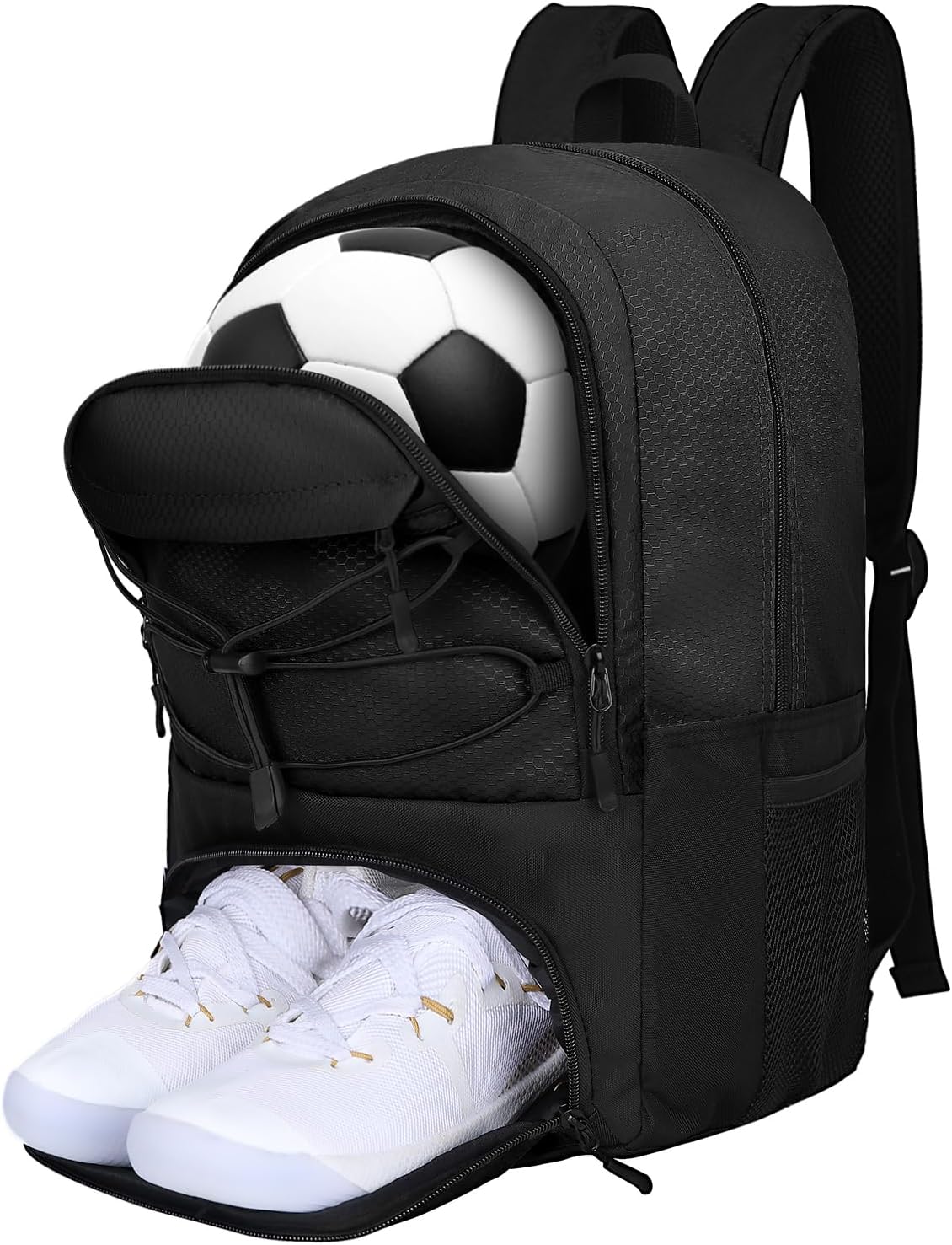 Goloni Soccer Backpack,Soccer Bag with Ball Holder & Shoe Compartment,Large Sports Bag for Basketball, Volleyball,Football