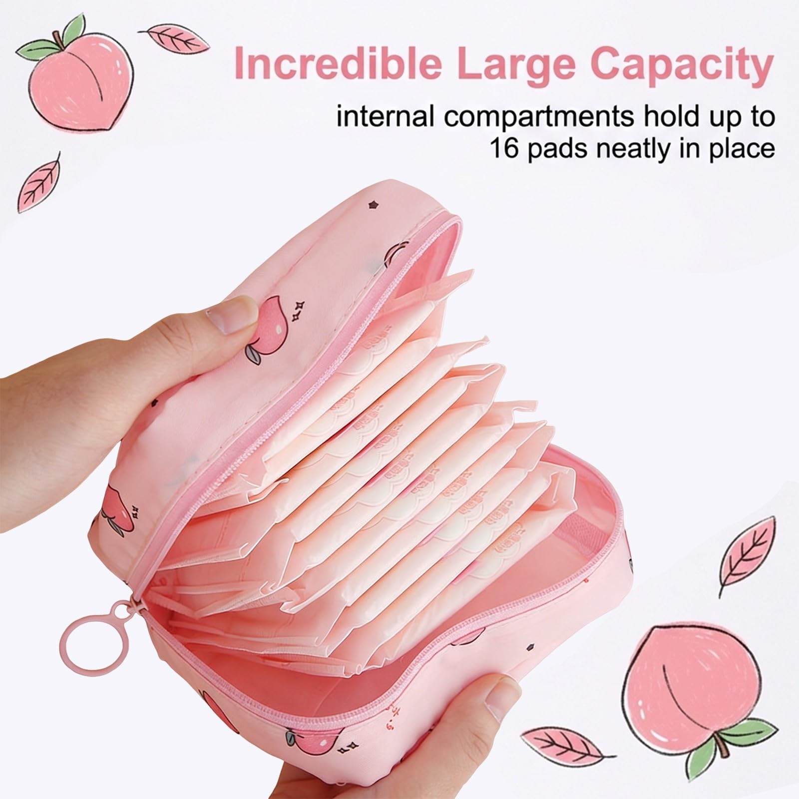 3Pz Bolsa para Guardar Compresas, Bolsa de Menstruación Sanitarias, Bolsa de Períodos Portátil, Bolsa Menstrual, Bolsa de Almacenamiento Reutilizables con Cremallera, para Mujeres Adolescentes Niñas — view 4