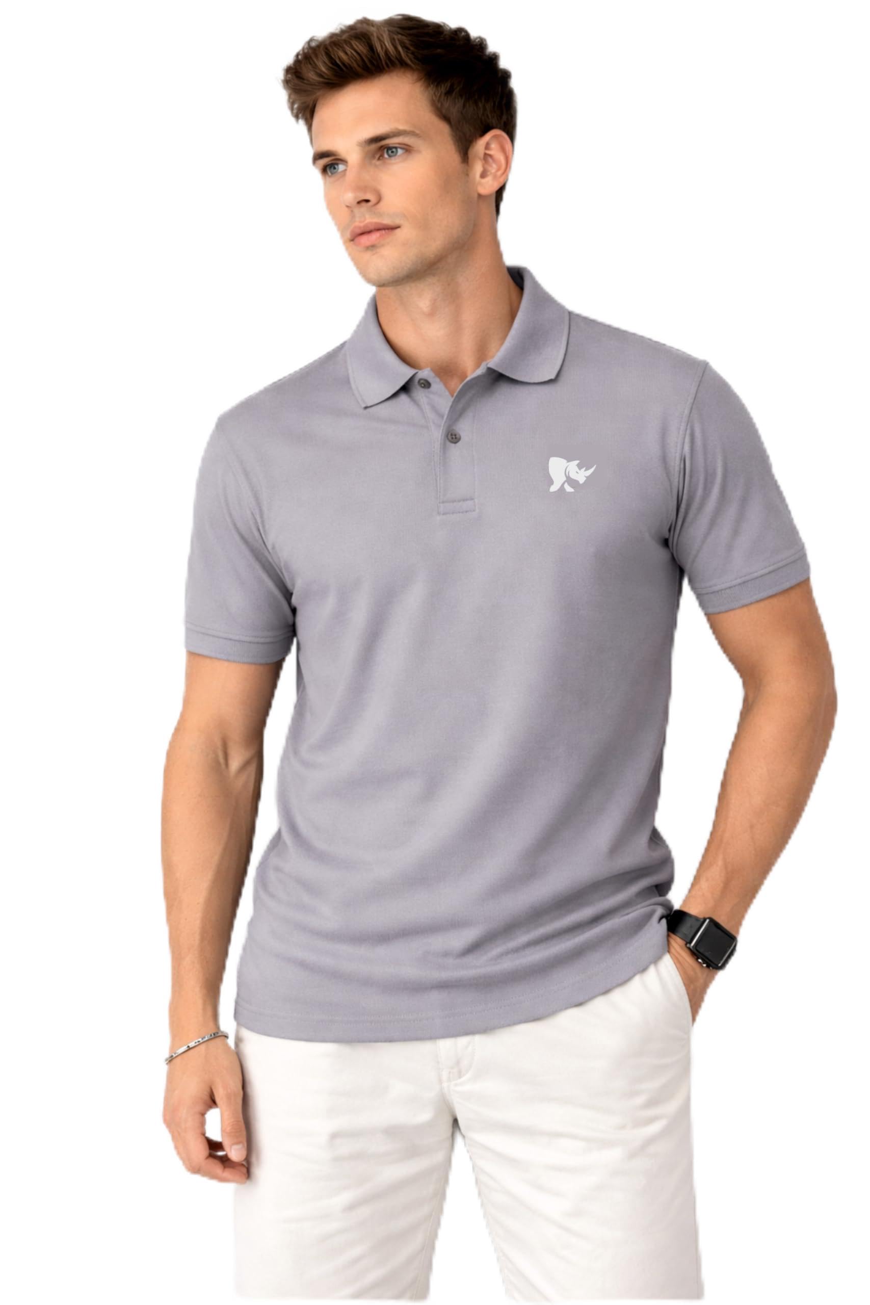Mens Sports Dry Fit Collar Polo T-Shirts, Quick Drying & Breathable Material, Perfect for Workout Tops & Gym Wear Tees-image-15