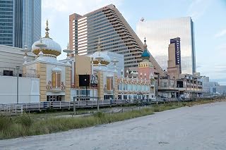 Historic Pictoric Photo- The Closed Trump Taj Mahal Casino and Hotel on The Boardwalk in Atlantic City, New Jersey 2 Fine Art Photo Reproduction 12in x 08in