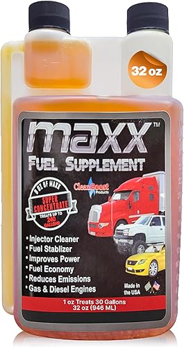 CleanBoost® Maxx™ tratamiento de 32 onzas para nafta y combustible diésel, para 960 galones
