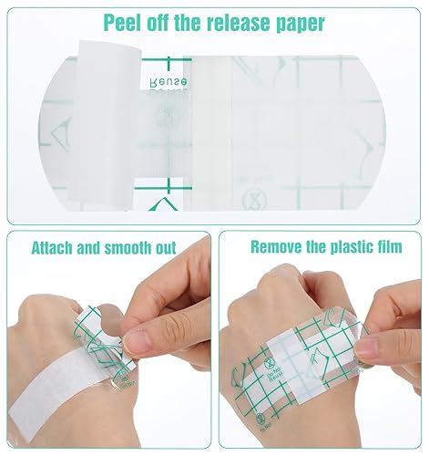 Miniatura 4 de 40 piezas de cubiertas de cejas para la ducha, cinta de protección desechable de cejas impermeable, cinta protectora permanente, cuidado posterior