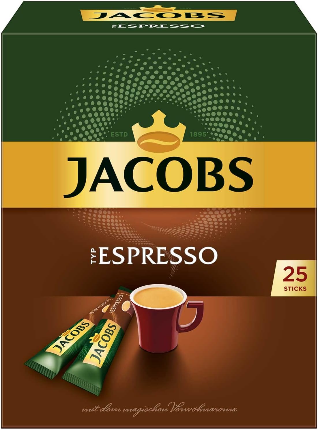 Jacobs Type Espresso Instant Ground Coffee, 25 Portions (Pack of 1)