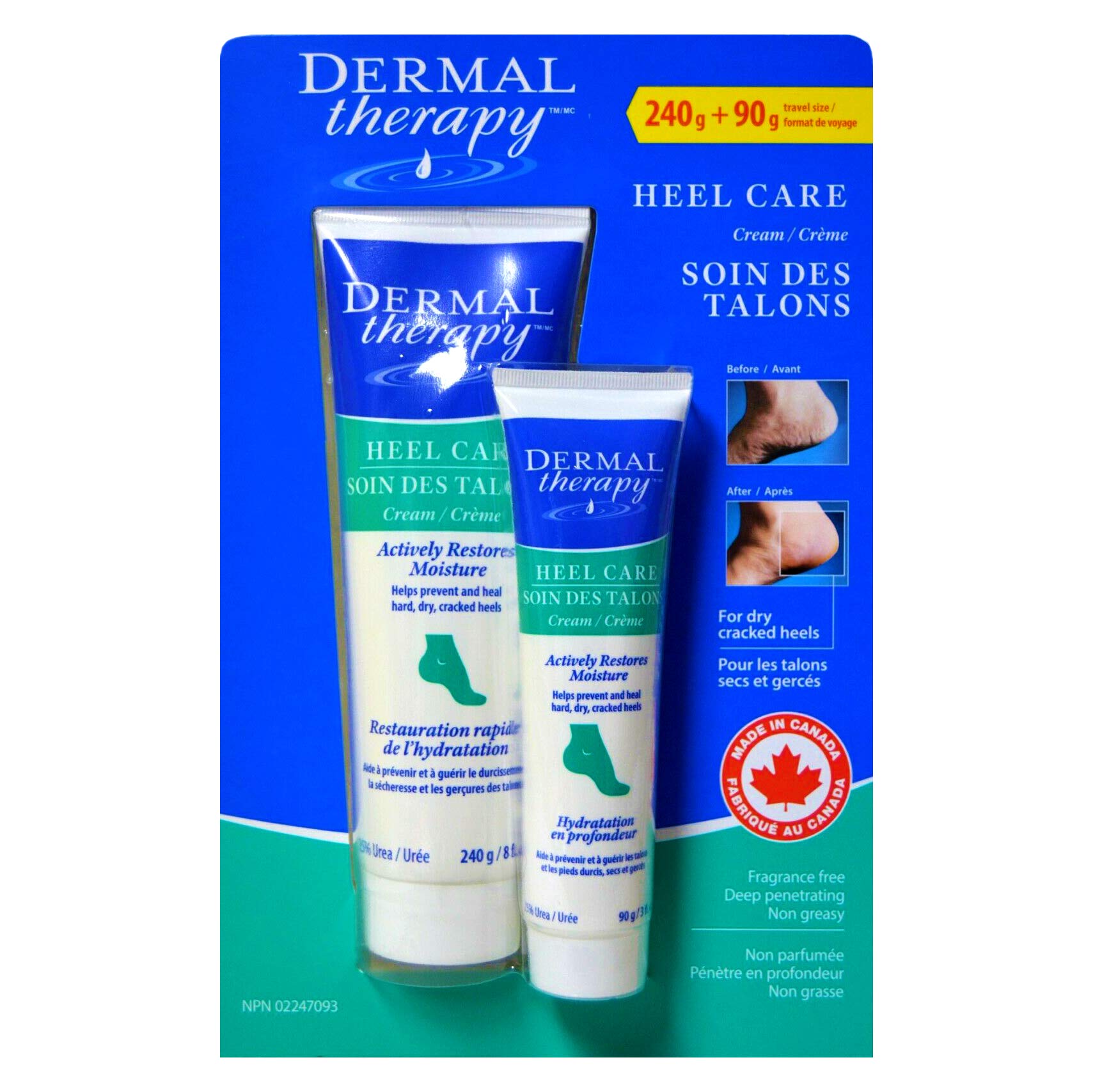 Dermal Therapy Heel Care Cream, 240g + 