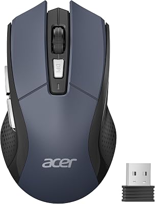 Acer Maus Kabellos 4000 DPI, Wireless Mouse 2,4Ghz mit 5 Einstellbare DPI, Batteriebetriebene Funkmaus, USB-A Computermaus für Laptop, PC, Chrombook