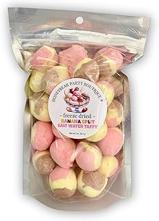 Freeze Dried Candy - BANANA SPLIT Salt Water Taffy Flavor - Salt Water Taffy (2 oz bag)