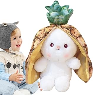 Coelhinho Recheado, Coelhinha Páscoa, Coelhinha Pitaya Reversível Páscoa Brinquedo Pelúcia Abacaxi Com Zíper Macio Engraçado Reversível Reversível Coelho Orelha Caída Pinjing