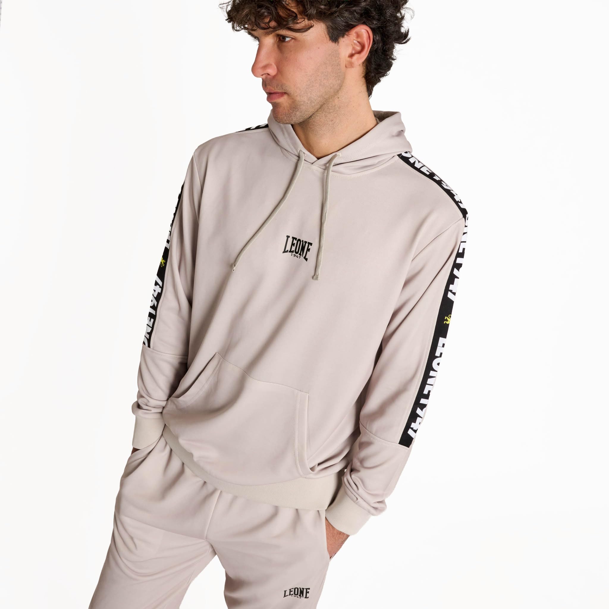 Leone 1947 Felpa con Cappuccio Stripe 47 Abx207 Felpa con Cappuccio Unisex - Adulto (Pacco da 1)