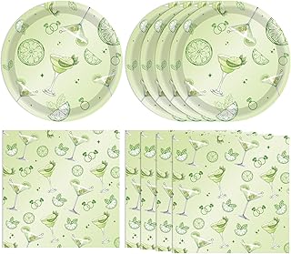 40PCS A Tiny Bit Older Birthday Decor Martini Themed Bachelorette Disposable Plates and Napkins Martini Party Decorations for Bridal Shower Engagement Bachelorette Party Supplies