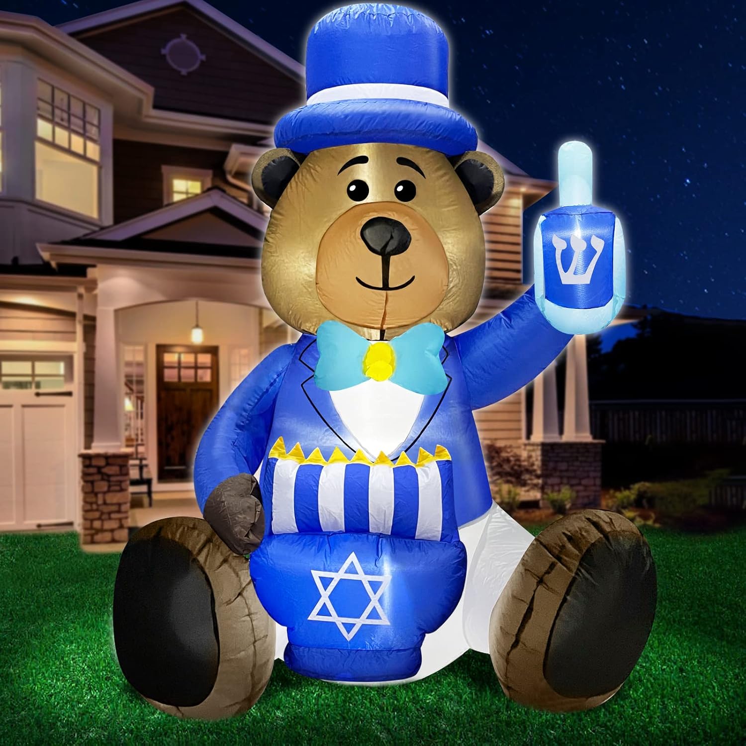 TURNMEON 6 Foot Height Hanukkah Inflatable Decorations