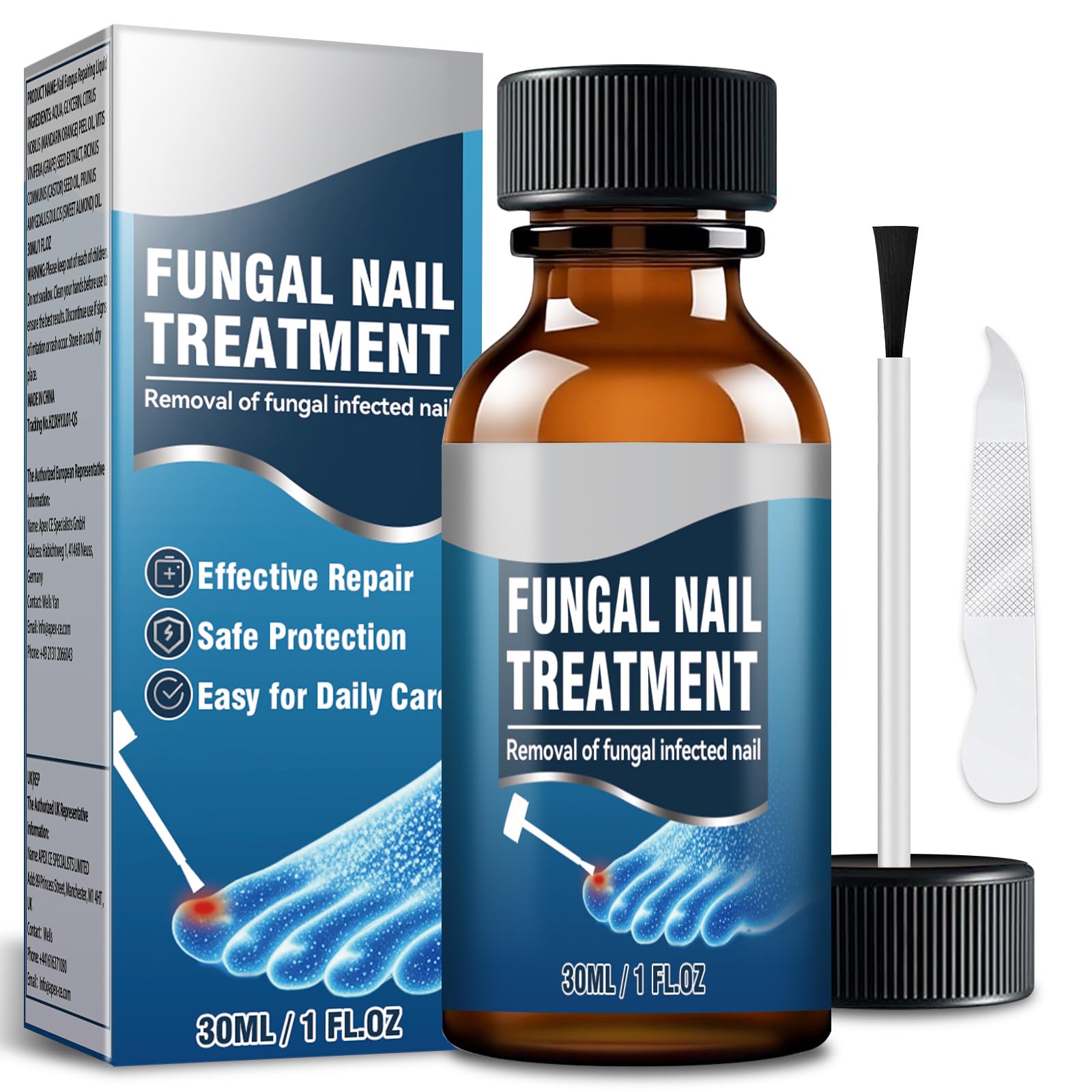 Extra Strength Toenail Fungus Treatment – Nail Repair Solution to Restore Damaged, Discolored, and Brittle Nails with Fast-Acting Natural Formula for Healthy Growth, 30ml