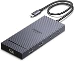 UGREEN 6 en 1 Station d'accueil pour Ordinateur portable Dual Monitor, Dual 4K@60Hz Single 8K@30Hz 85W Chargement rapide, 2 USB Ports de données A&USB C 5Gbps, USB C Dock Compatible avec MacBook Air/Pro, HP, ASUS, XPS13/15
