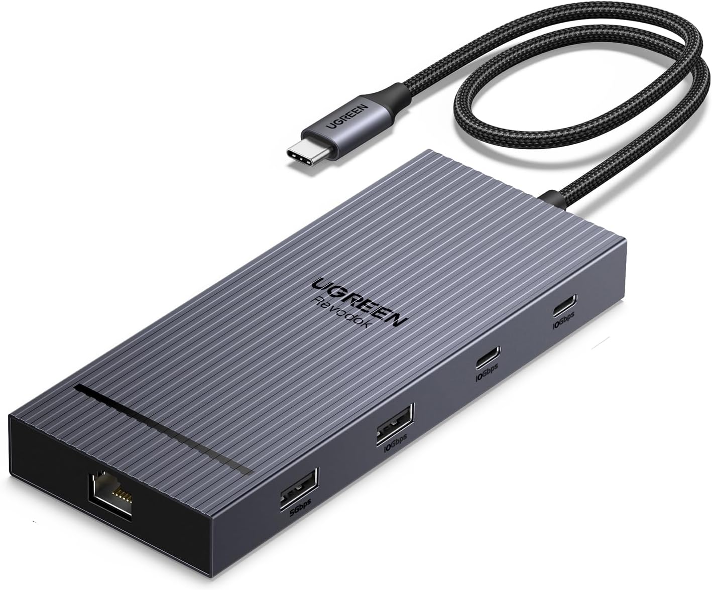 UGREEN Revodok 10 in 1 USB C Docking Station, USB C Hub with Two HDMI Expansion, USB A & C 3.2 10Gbps Data Transfer Ports 4K@60Hz, Two Expansion 8K@30Hz, 100W PD Fast Charging, 1Gbps Ethernet Port, SD