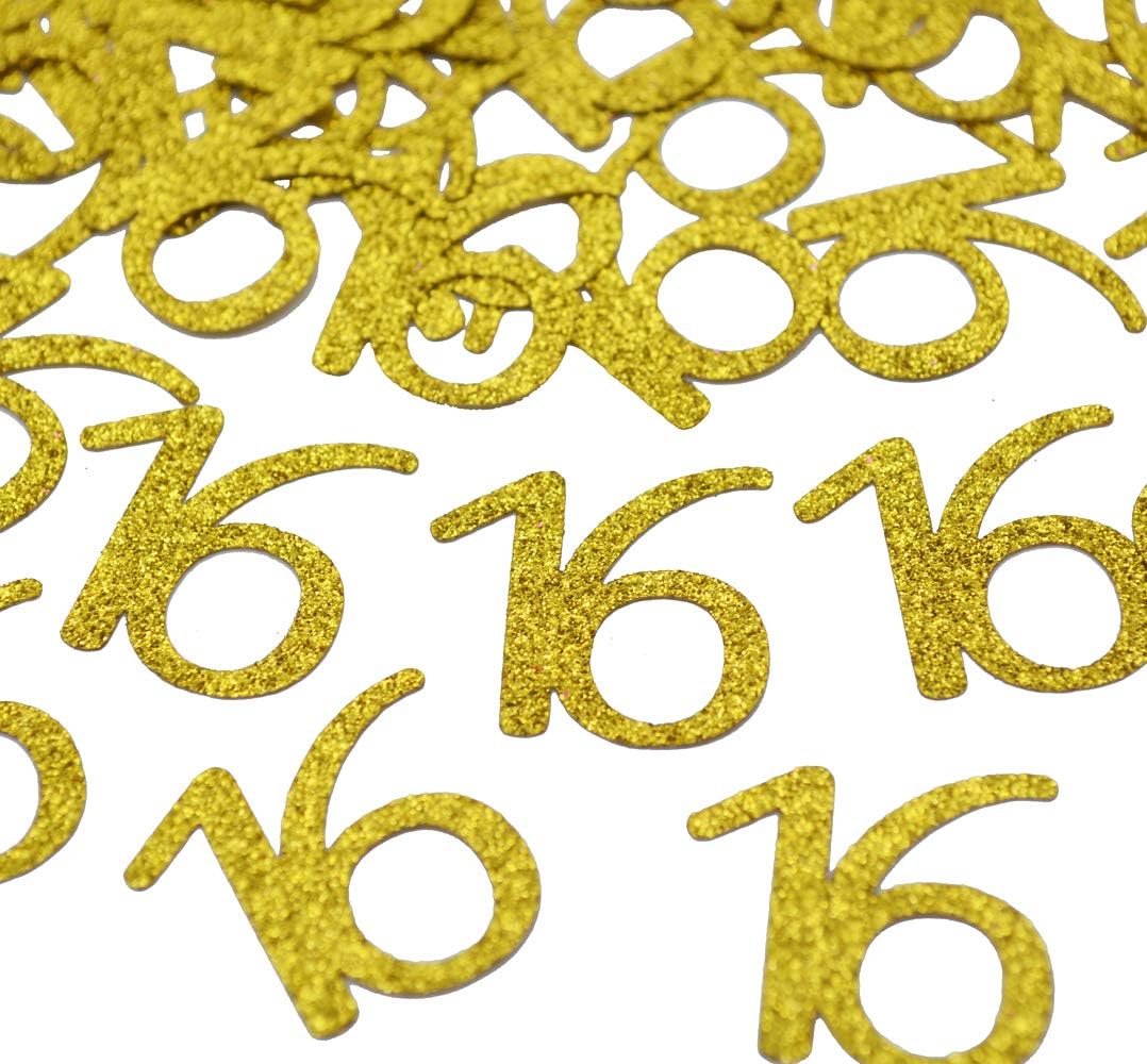 100Pcs Number 40 Confetti, 40th Birthday Table Decorations | Happy 40th Anniversary Party Decorations, Gold Glitter