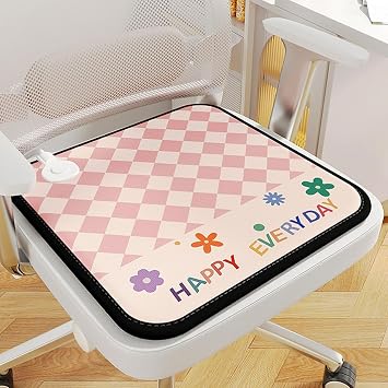 Heated Seat Cushion Soft Heated Seat Pad, Portable Heated Seat Cushion with 3 Temperature Settings, 3 Timer, Large Heating Area Chair Heating Mat for Office HomePink