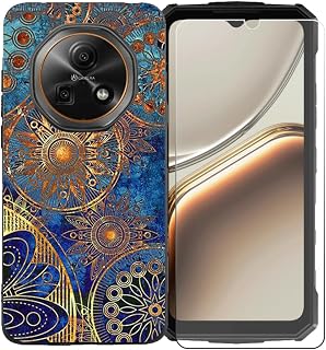 Case for Doogee Fire 5 (6.6") + Tempered Glass Screen Protector, Flexible Silicone Shell Bumper TPU Protective Cover,BST10