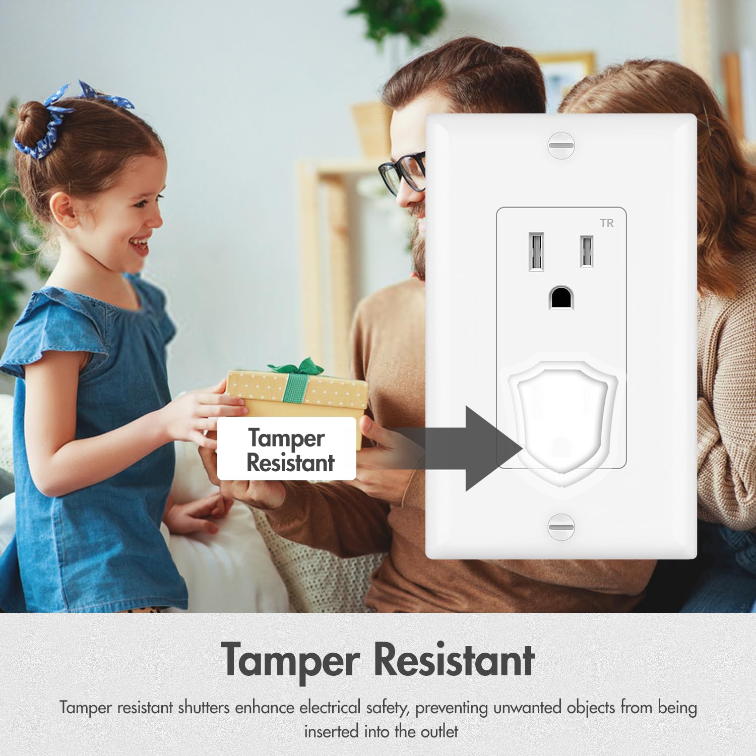 Snapklik.com : Micmi Decorator Receptacle Outlet, Tamper Resistant ...