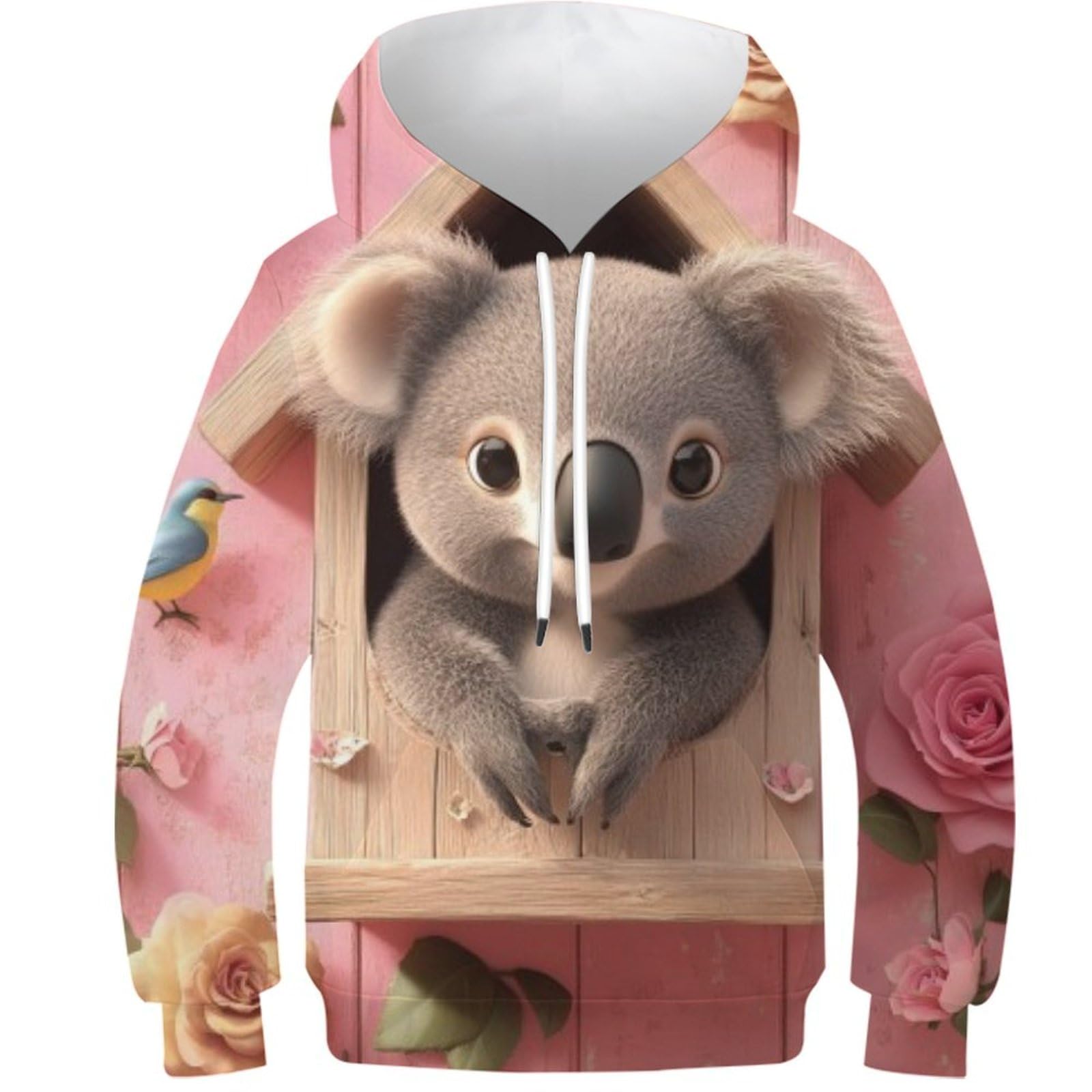 Sweat à capuche enfants pull graphique koala 3D vêtement adolescent 13-15 ans - 8