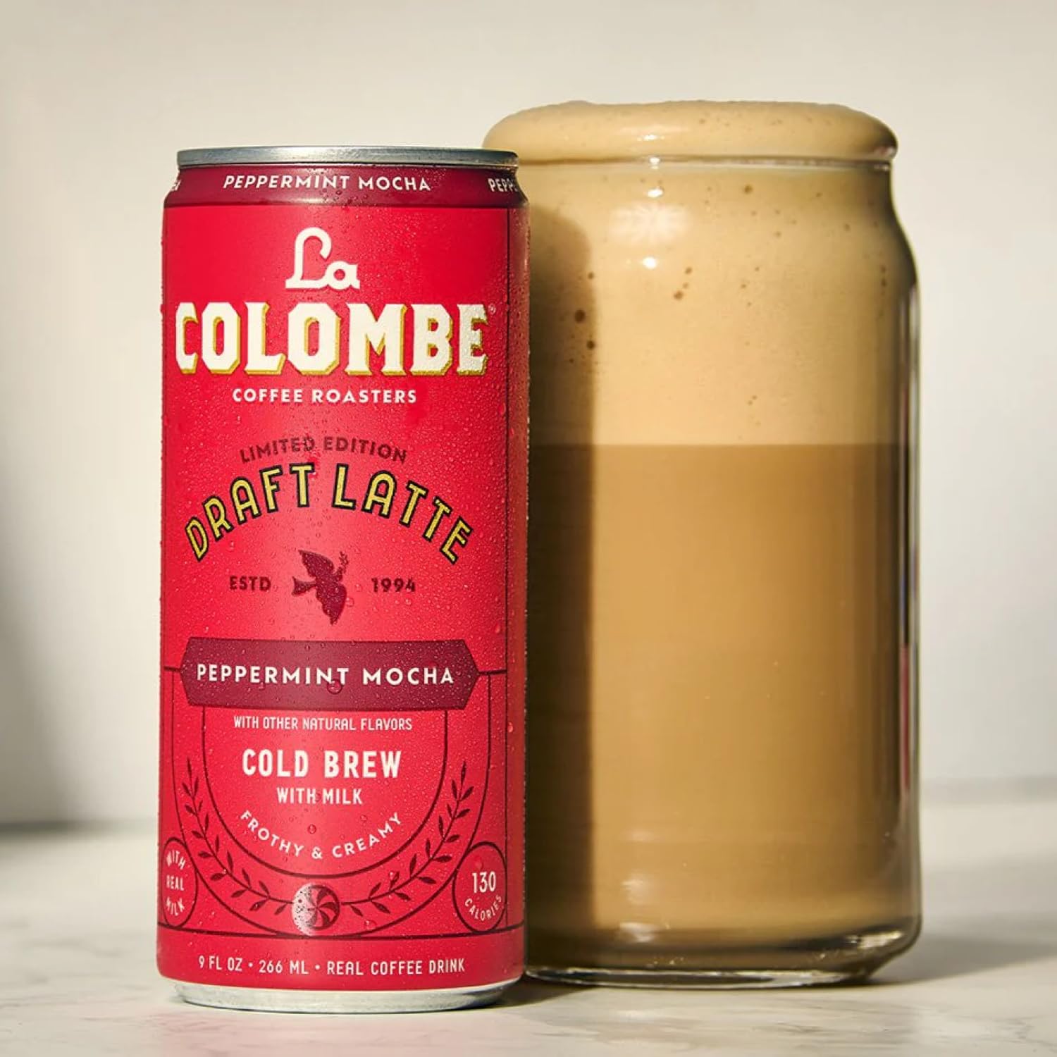 La Colombe Peppermint Mocha Draft Latte 12 pack, Cold-Pressed Espresso And Frothed Milk, Dark Chocolate Made With Real Ingredients Grab And Go Coffee