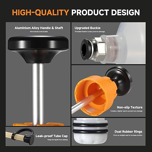 Miniatura 7 de FOUR UNCLES Extractor de aceite manual de 6.5L con bomba de llenado de 500cc y extractor de fluidos