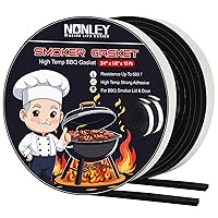 Vista 6 de Junta de ahumador Nonley 30 pies XXL – Junta de parrilla de alta temperatura de 3/4 x 1/8 para ahumadores – Junta adhesiva de ahumador para BBQ