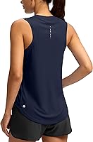SANTINY Women's Racerback Sleeveless Tank Tops - Lightweight Quick Dry Workout Shirts for Yoga, Tennis, Running & Gym