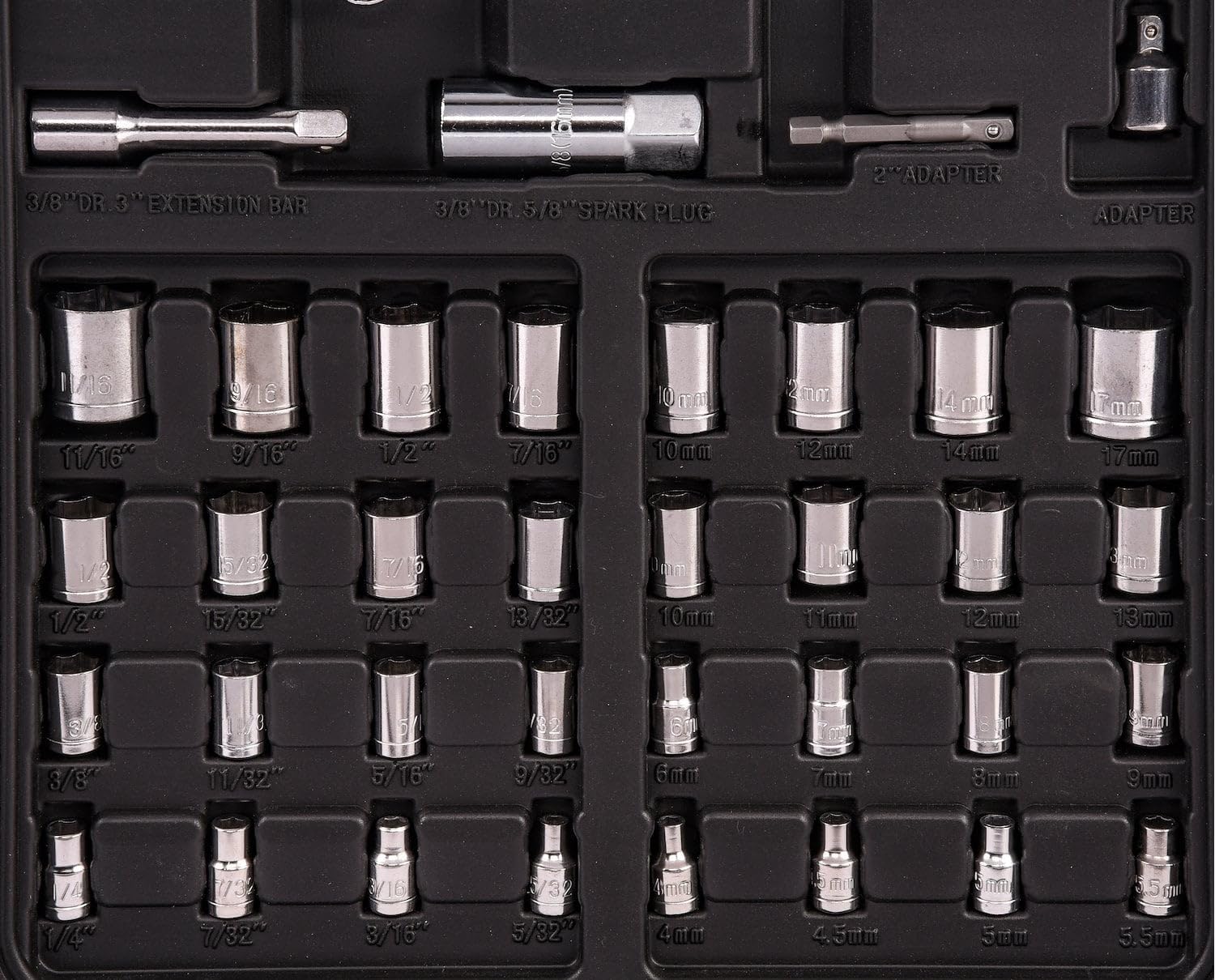 JEGS 200-Piece Tool Set with Carry Case, 3/8 Drive Ratchet, Sockets, Wrenches, and More