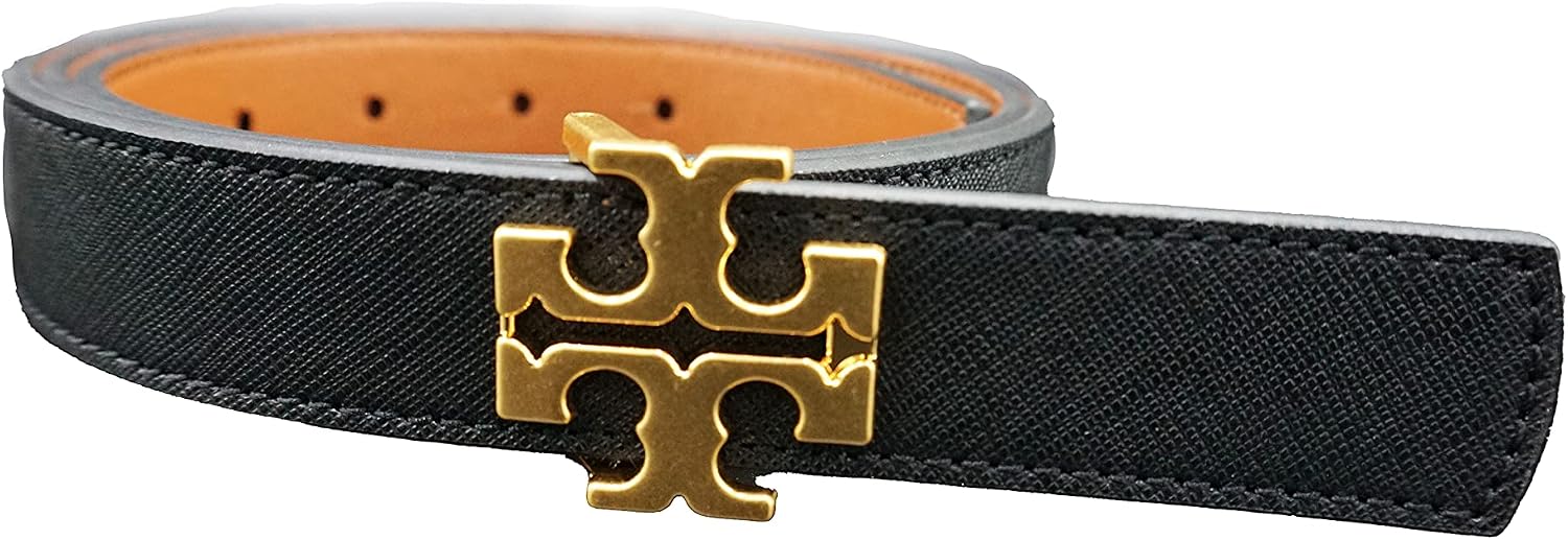 Tory Burch Womens Britten Reversible Logo Belt - Mozambique 