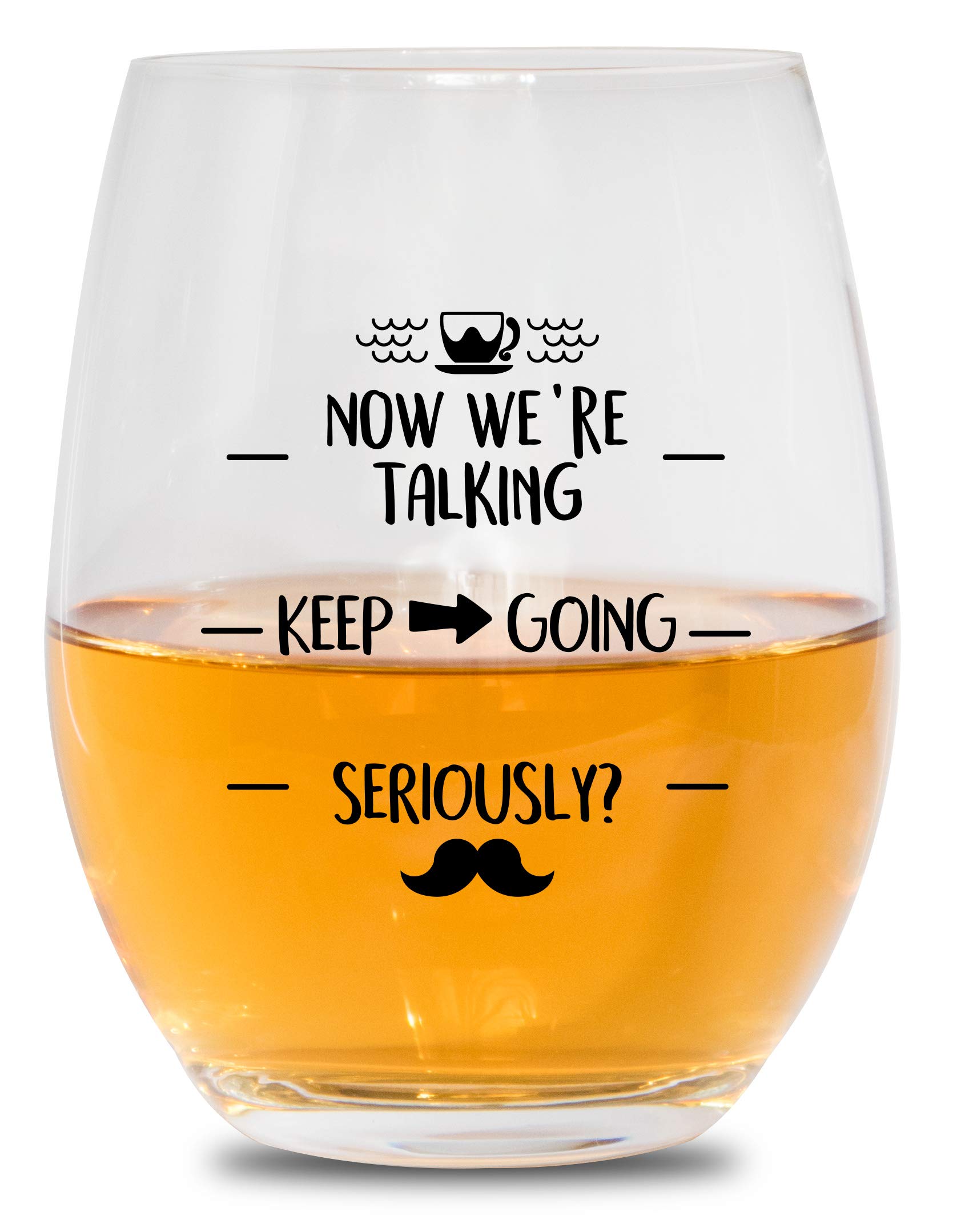 Vino O'clock Now we're talking, Keep Going, Seriously? - White elephant, Birthday, Gift for Mother, Sister, Grandma or Friend from Son, Daughter or Husband