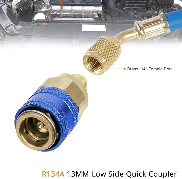 YSTOOL AC U Charge Hose with Gauge Car Refrigerant R134a Recharge Tool Kit