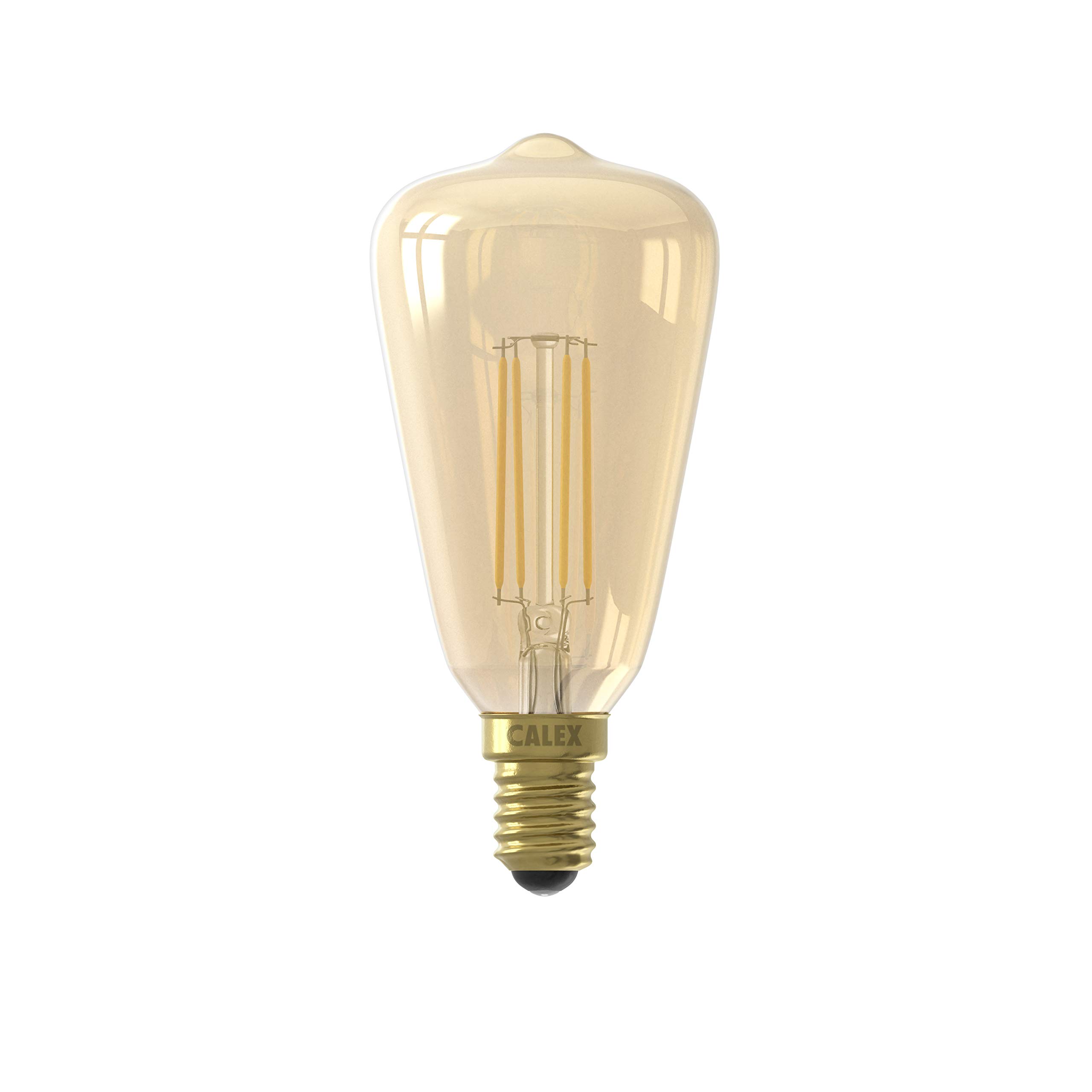 Calex Gold Rustic Glass Lamp, 4 W, One Size