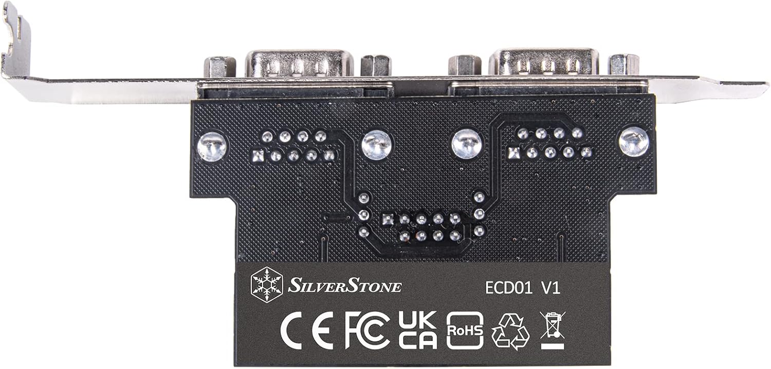 SilverStone Technology ECD01 Internal USB 2.0 to Dual RS232 Serial Port Adapter, SST-ECD01