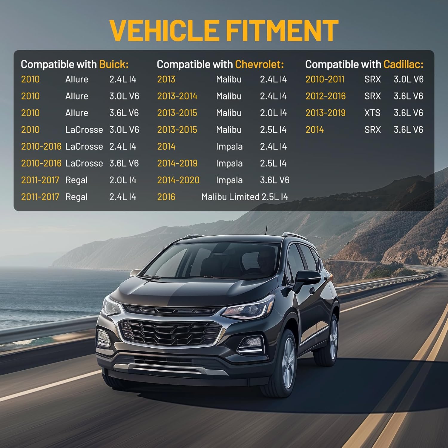 Engine Coolant Expansion Reservoir Overflow Tank 603-385 Compatible with Buick Regal LaCrosse Allure Compatible with Cadillac SRX XTS Chevy Impala Malibu Limited Replace 22950436 13220124