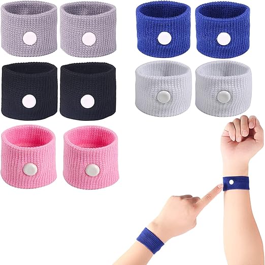 LYJEE 5 Pairs Motion Sickness Bands, Nausea Wristbands for