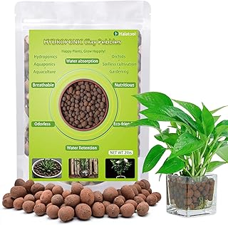 Sponsored Ad - Halatool 2 LBS Organic Clay Pebbles- 4mm-16mm 100% Natural Expanded Clay Pebbles for Hydroponic Gardening, ...