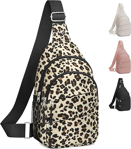 Miniatura 22 de Tuwubi Bolsos cruzados para mujer, bolsa para hombres, mochila pequeña de senderismo antirrobo, ligera para viajes al aire libre (M, beige)