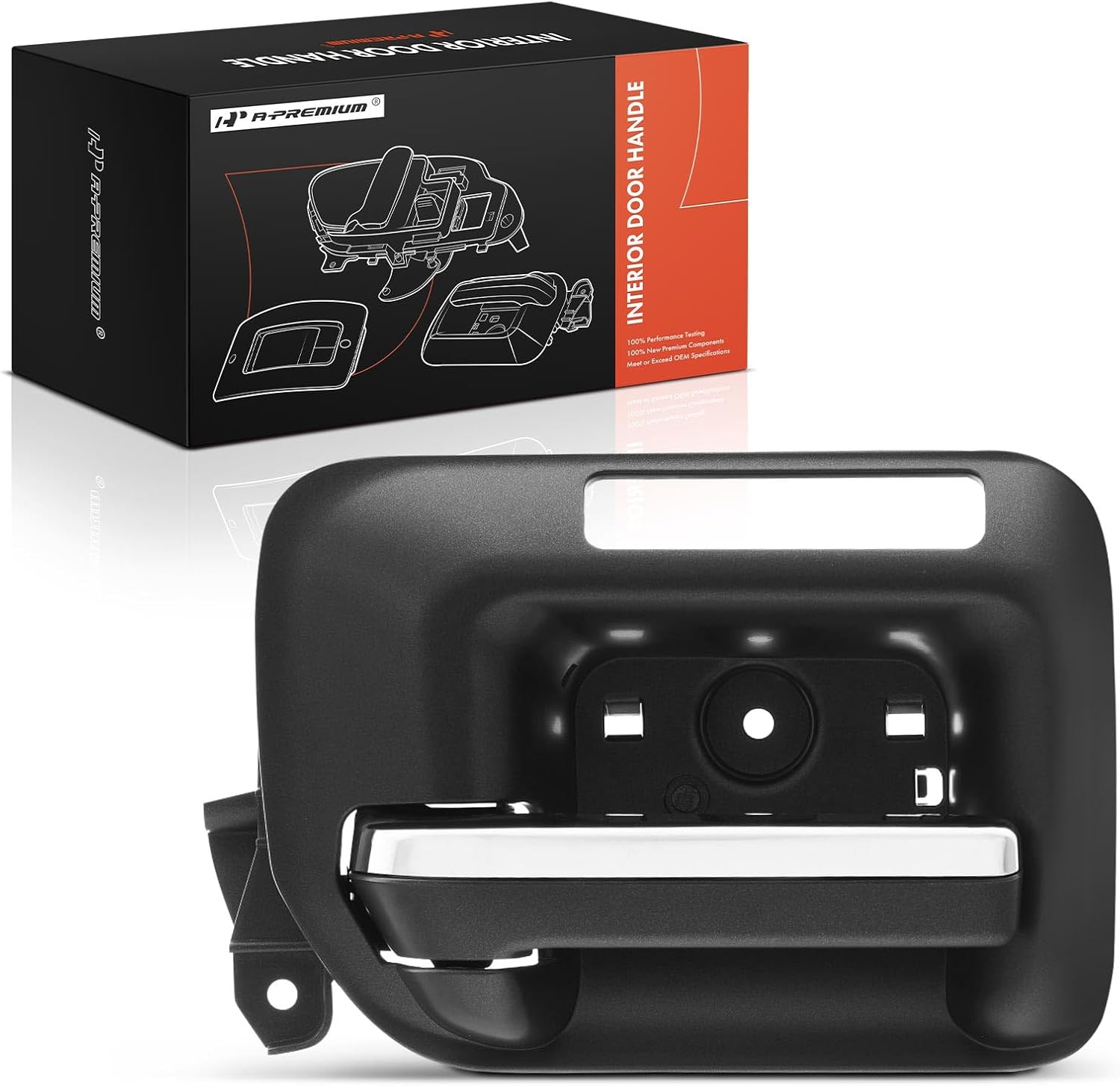 A-Premium Front Driver Side Interior Door Handle Compatible with Chevrolet Silverado 1500, Silverado 1500 LD, Silverado 2500 3500 HD & GMC Sierra 1500 Limited, Sierra 2500 3500 HD, Chrome & Black