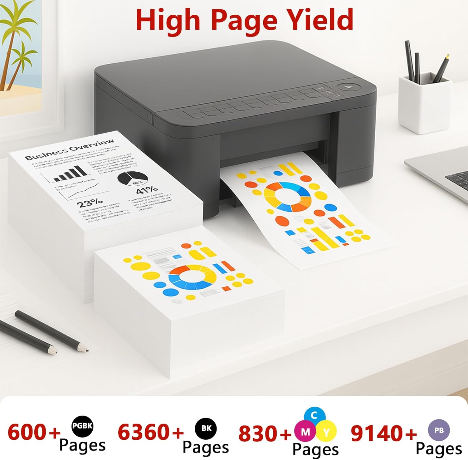 PGI-280 XXL/CLI-281 XXL Ink Cartridges Replacement for Canon 280XXL 281XXL for TR8620a TR8600 TR8622a TR8520 TS9521c TR7520 TS9120 TR8622 TS9520 TS6220 TS6320 TS702a Printers for Cannon 280XL 281XL