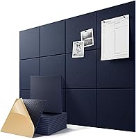 Vista 76 de Paquete de 6 paneles acústicos autoadhesivos, paneles de espuma de alta densidad a prueba de sonido de 12 x 12 x 0.4 pulgadas para paredes, paneles