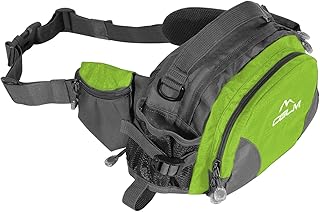 ハイキング用ファニーパック ウエストバッグ ウォーターボトルホルダー付き 男女兼用 アウトドア ウォーキング ランニング 腰用パック iPhone iPod Samsung 携帯電話用, Green03, M, ハイキング、ランニング、ウォーキング、サイクリング、釣り。