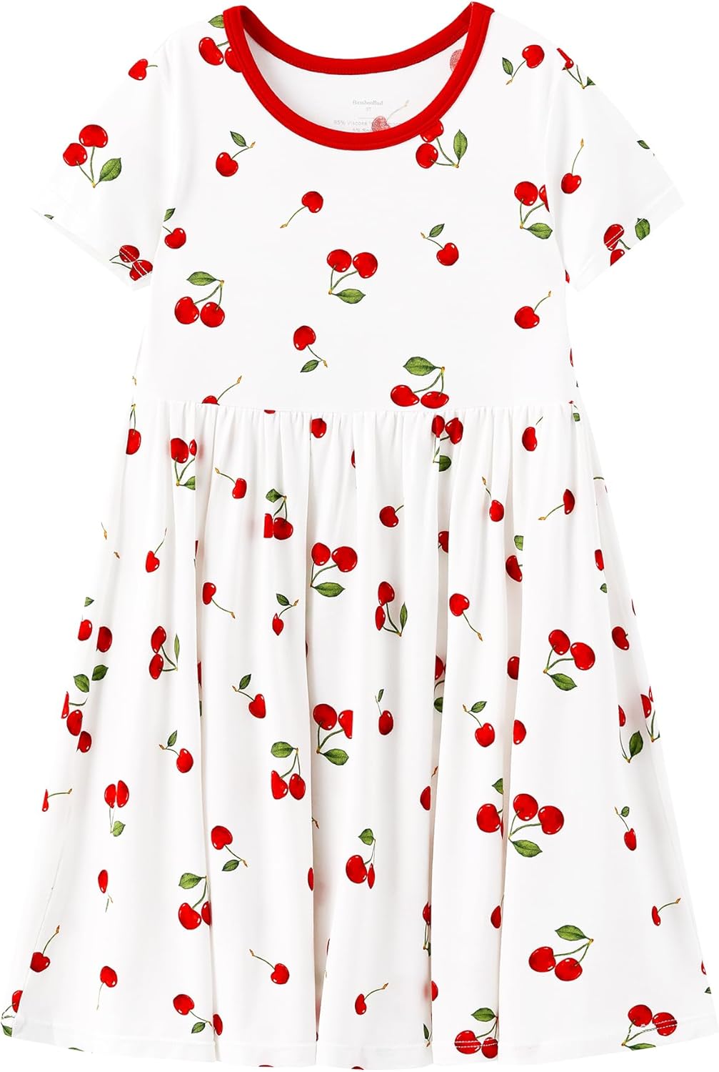 Bamboo Viscose Toddlers Girl's Dress Short Sleeve Casual Summer Dresses Cute Little Kids Toddler Outfits 2-7Y
