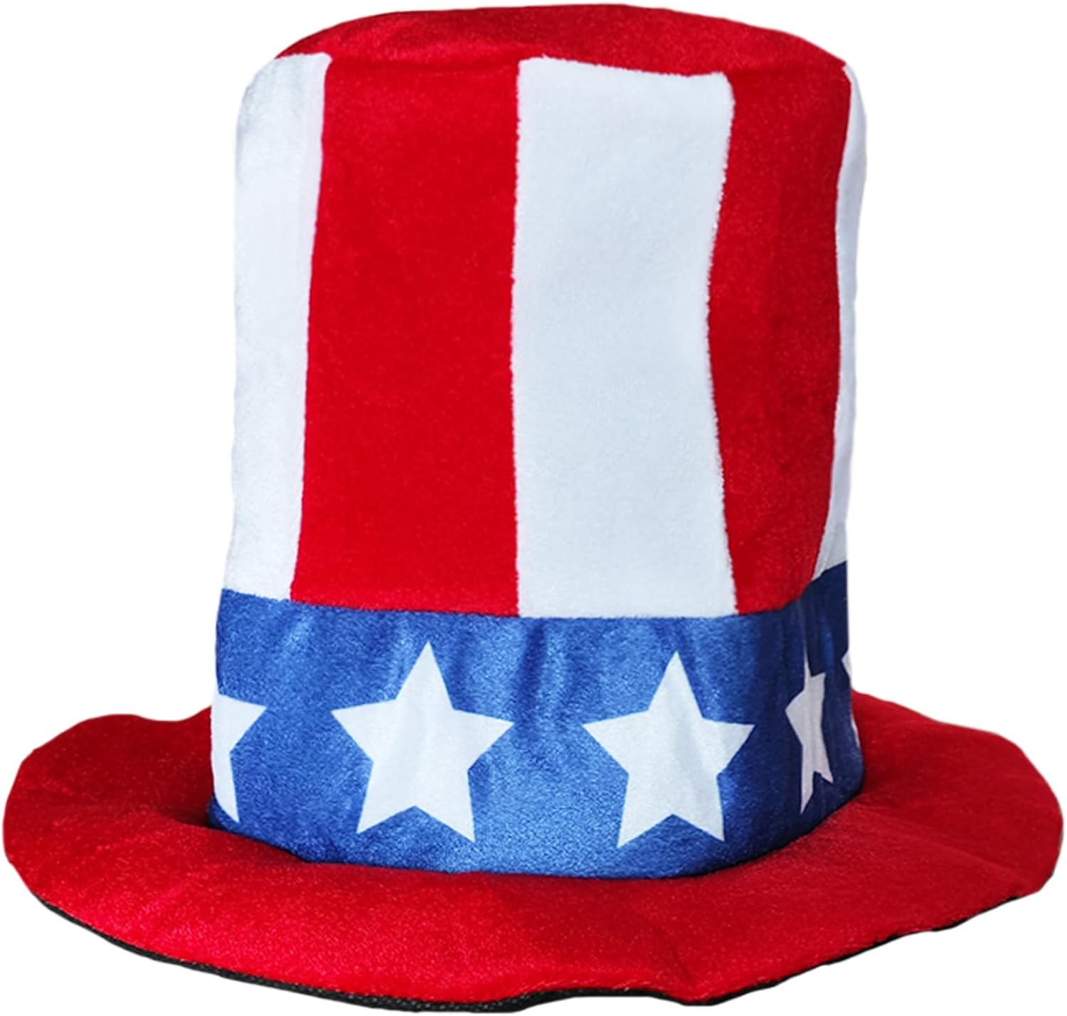 CBLUO 4th Of July Patriotic Top Hat Red Blue White American Flag Star Uncle Sam Cap Headpiece Women Party Hat for Independence Day Halloween Parade Festival Cosplay Dress Up Birthday Party Supplies